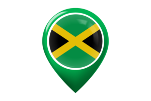 Jamaica Flag Map Pin Icon flag