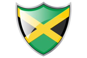 Shield with Flag of Jamaica flag