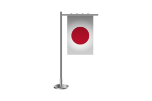 3d Japan Standing Flag flag