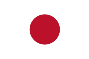 Japan Flag Square Rounded Shape flag