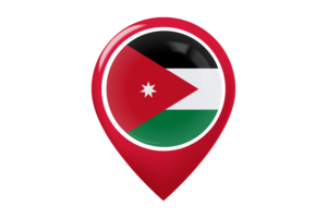Jordan Flag Map Pin Icon flag