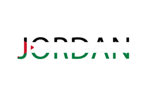 Jordan Text Art flag