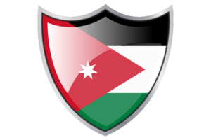 Shield with Flag of Jordan flag