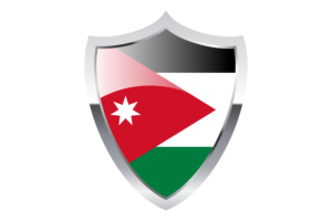 Jordan Flag with Medieval Heater Shield flag