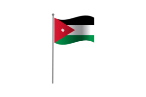 Waving Flag of Jordan flag