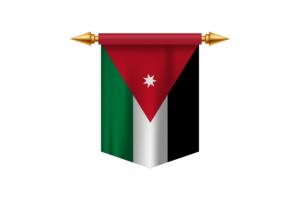 Emblem of the Hashemite Kingdom of Jordan flag
