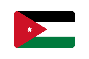 Jordan Flag Triangle Rounded Shape flag