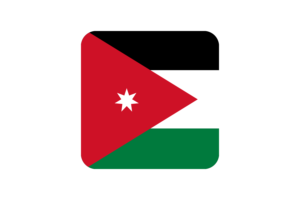 Jordan Flag Square Rounded Shape flag