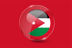 Jordan Flag Glossy Round Button flag