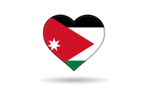 Love of Jordan Heart Shape flag