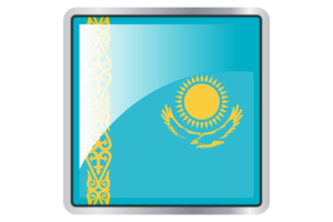 Kazakhstan Flag Square icon flag
