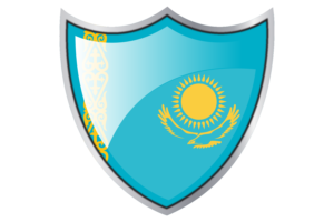 Shield with Flag of Kazakhstan flag