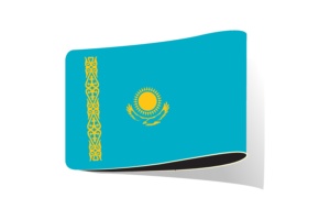 Kazakhstan Flag Illustration Clipart flag