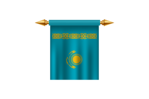 Kazakhstan Royal Emblem flag