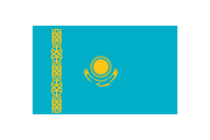 Kazakhstan Flag Triangle Vector Illustration flag