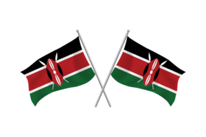 Kenya Waving Friendship Flag flag