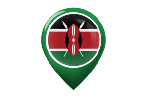 Kenya Flag Map Pin Icon flag