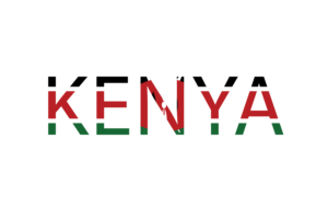 Kenya Text Art flag