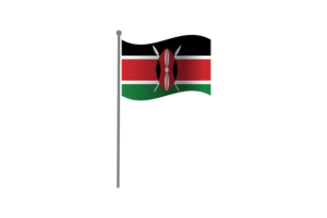 Waving Flag of Kenya flag