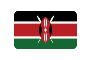 Kenya Flag Triangle Rounded Shape flag