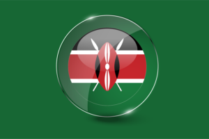 Kenya Flag Glossy Round Button flag