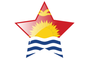 Kiribati Flag Star Icon flag