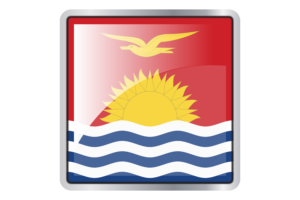 Kiribati Flag Square icon flag
