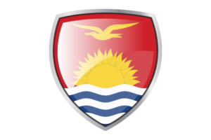 Kiribati Flag Couche Heraldic Shield flag