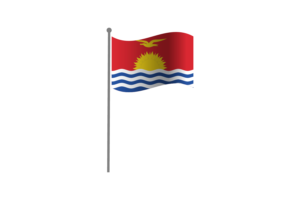 Waving Flag of Kiribati flag