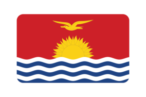 Kiribati Flag Triangle Rounded Shape flag