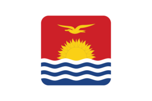 Kiribati Flag Square Rounded Shape flag