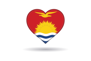 Love of Kiribati Heart Shape flag