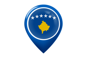 Kosovo Flag Map Pin Icon flag