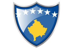 Shield with Flag of Kosovo flag