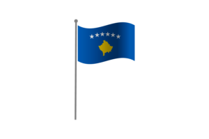 Waving Flag of Kosovo flag